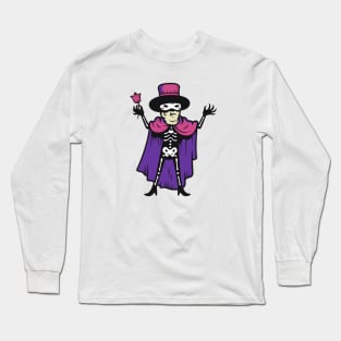 Vintage Cartoon Circus Magician Long Sleeve T-Shirt